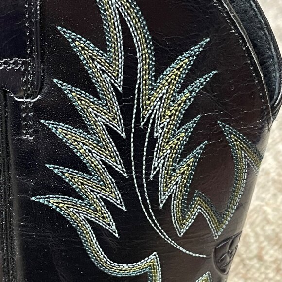 Ariat Stockman Cowboy Western Boots Size 9.5 D Leather Black - Picture 9 of 12